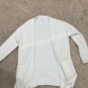 Time and Tru Women's Cream Open-Front Cardigan